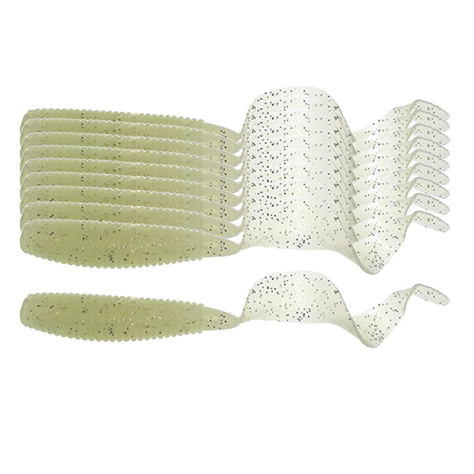 10pcs Luminous  Grub Soft Worm   Head Tool