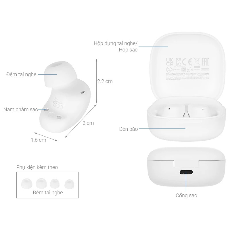 Tai nghe Bluetooth True Wireless Redmi Buds 6 Play - Hàng Chính Hãng