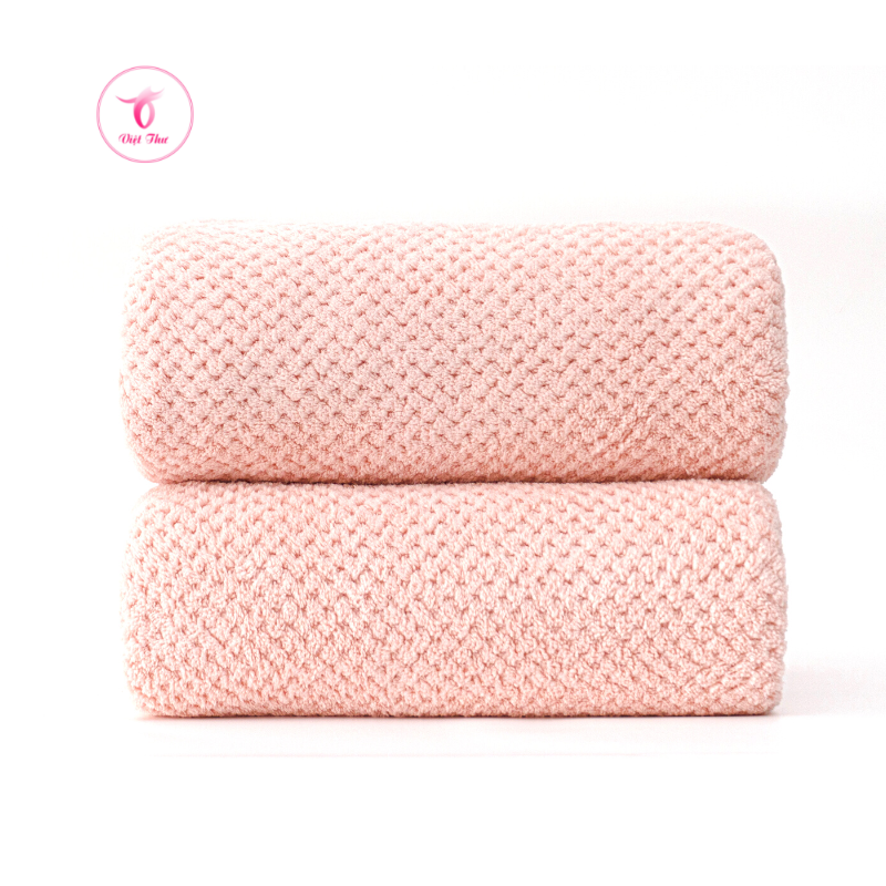 Khăn tắm lớn, khăn tắm Việt Thư sợi microfiber cao cấp công nghệ Nhật, siêu thấm nước, siêu mềm, không chất huỳnh quang - Hàng Chính Hãng