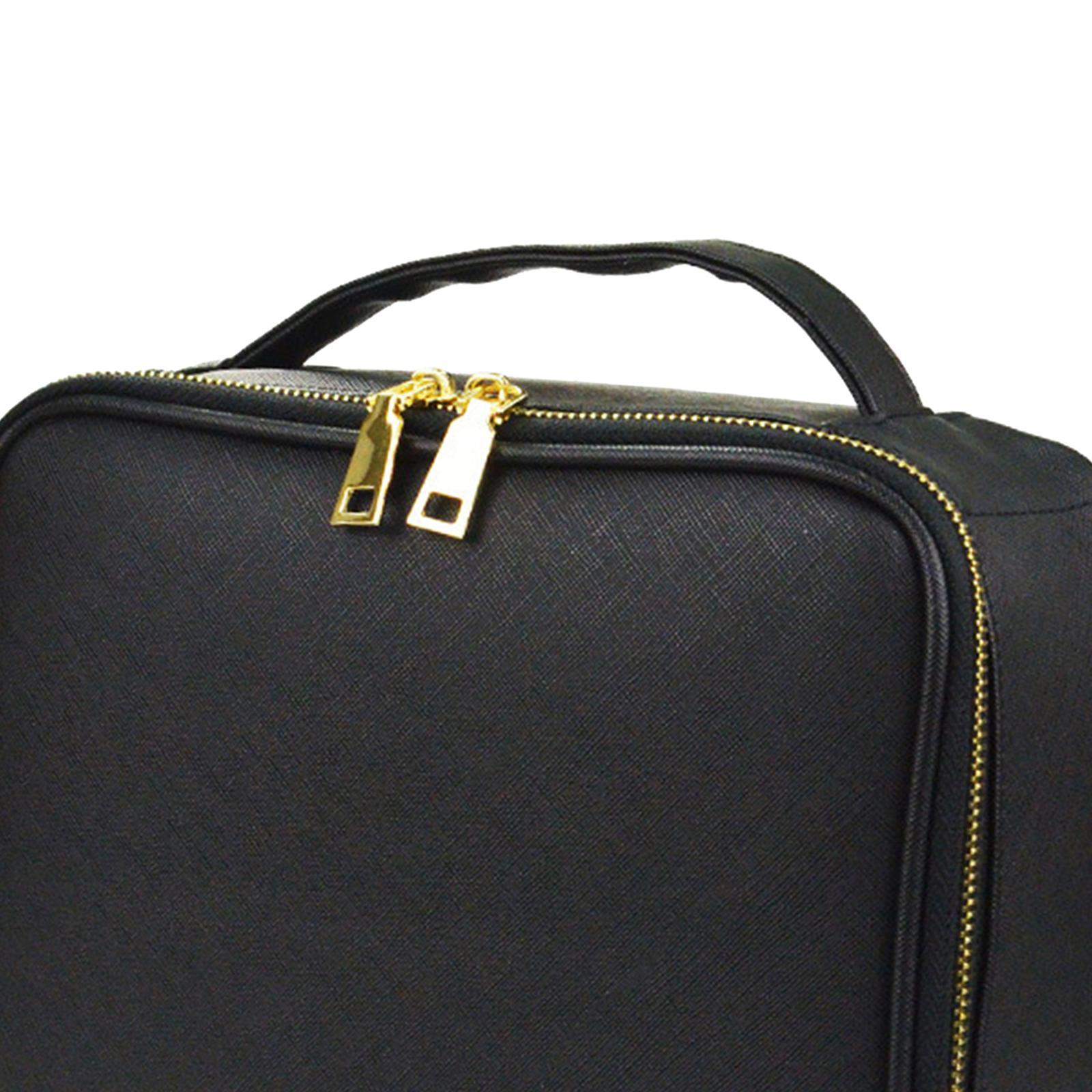 Makeup Cosmetic Bag Double Zipper Storage Washable Organizer for Accessories Shampoo