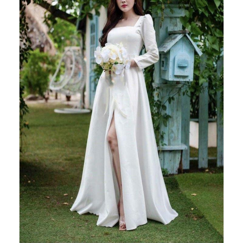 Đầm cưới cô dâu, váy cưới, váy phi maxi