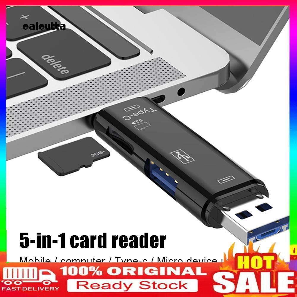 ★DC★5 in 1 USB 3.0 Type-C Micro OTG TF Micro Security Digital Card Reader Adapter