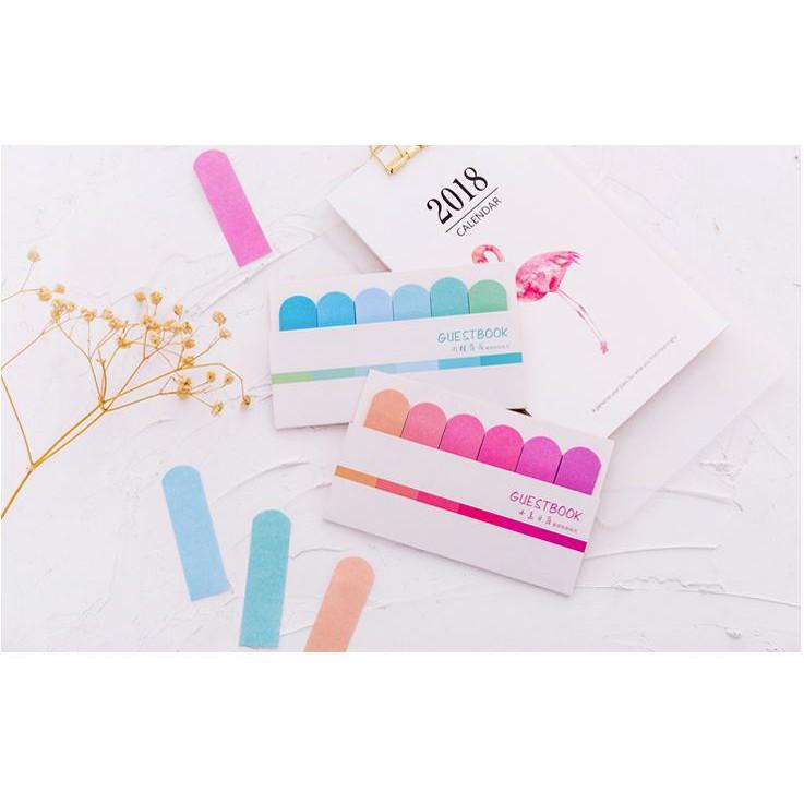 120 Miếng Giấy Note Ghi Chú Đánh Dấu Sách Bookmark Pastel