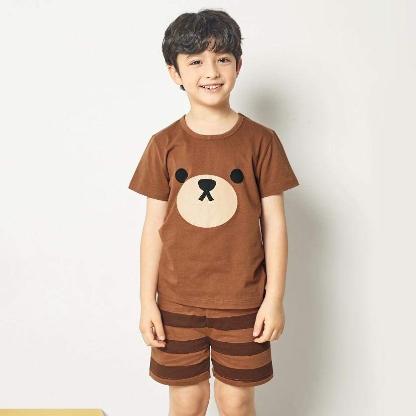 Bộ đồ ngắn tay mặc nhà cotton mịn cho bé trai U3007 - Unifriend Hàn Quốc, Cotton Organic