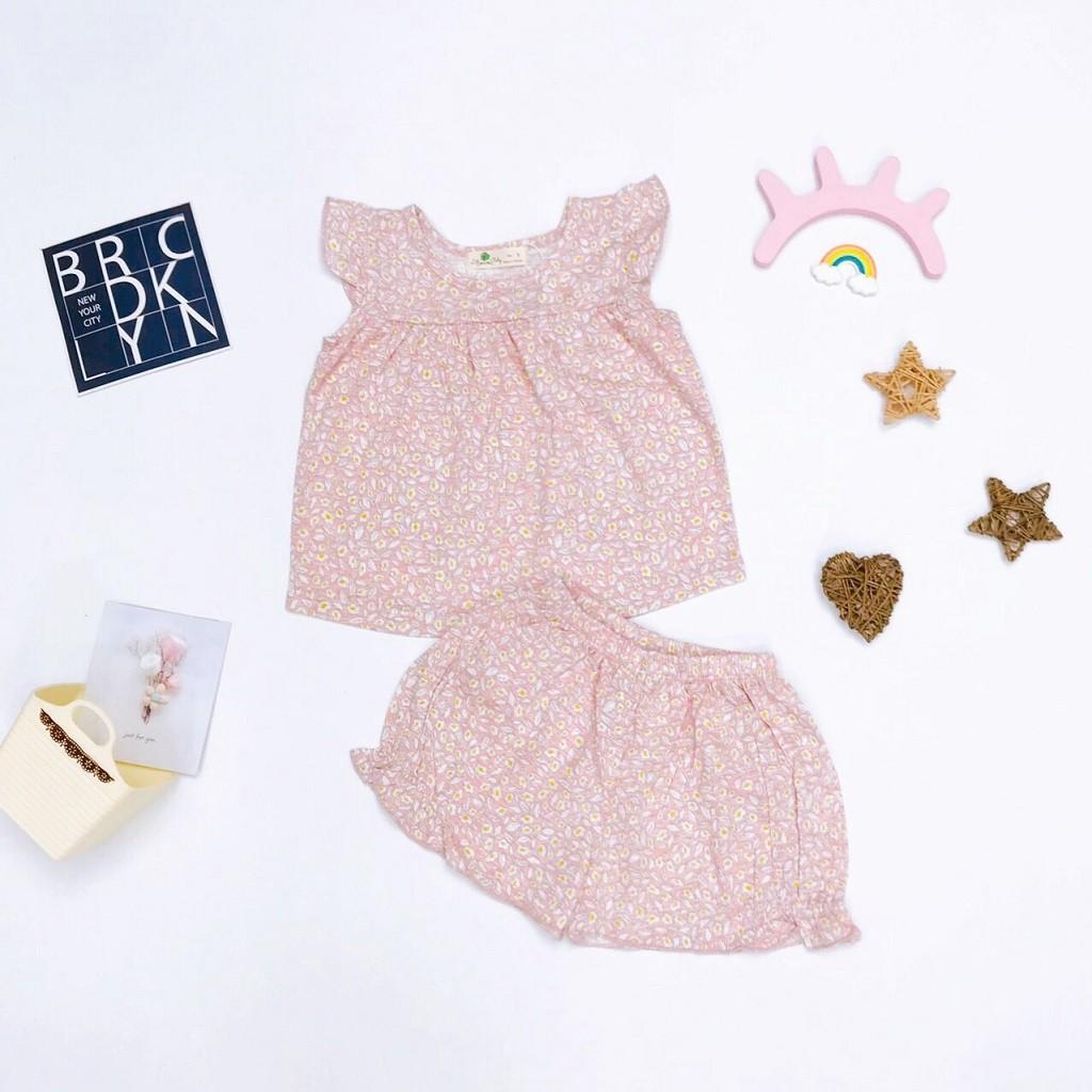 Bộ Thun Bé Gái Cánh Tiên, Size 1-5, Hàng Made In Vn, Chất Cotton Mềm Mát, Quần Nhún Điệu, Dễ Thương