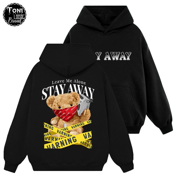 Áo Hoodie Local Brand Unisex STAY AWAY nỉ bông form rộng Full Box (HD4200L - Kèm Video Ảnh Thật)