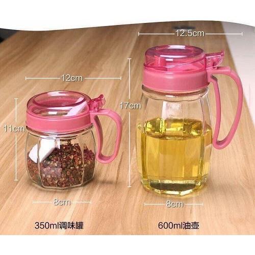 Bộ 5 Hũ Thuỷ Tinh Đựng Gia Vị, Bộ Hũ Gia Vị