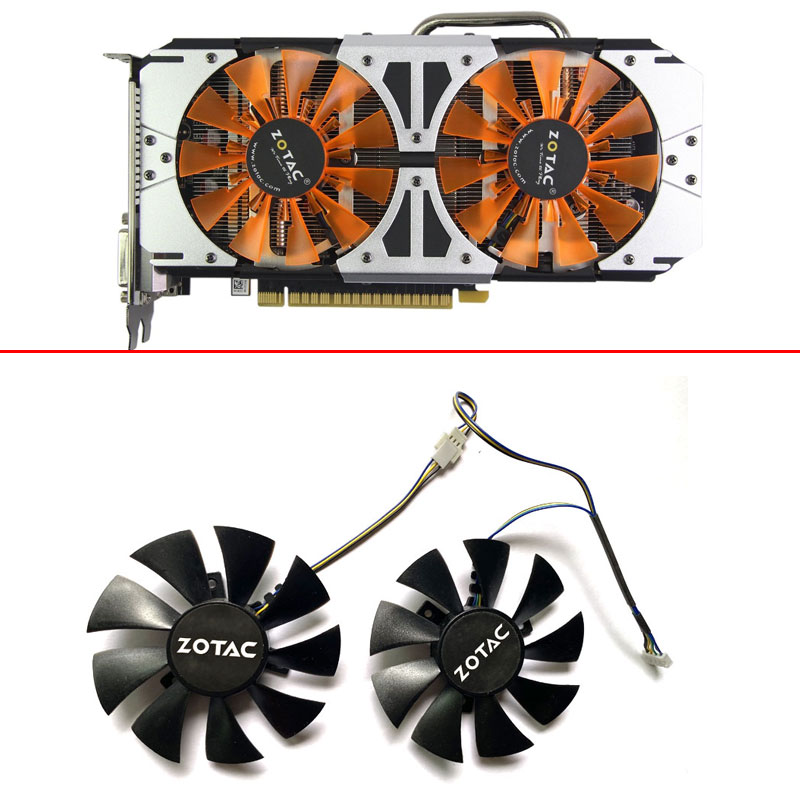 MỚI 2 CÁI 85mm 4PIN GA91S2H Tự làm Quạt GPU GTX 750Ti cho GTX 750Ti-2GD5 Phiên bản Thunderbolt HA GTX 970-4GD5 Kẻ hủy diệt GTX 770
