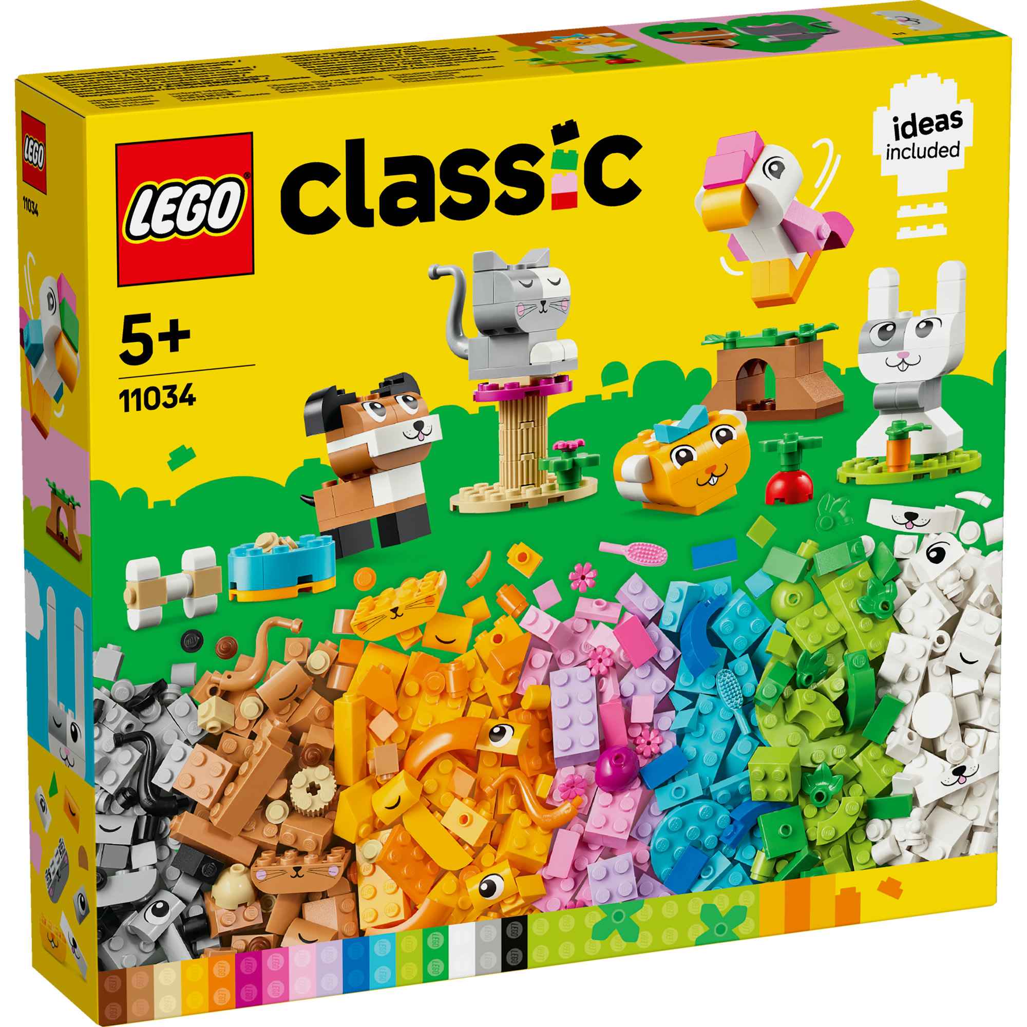 LEGO CLASSIC 11034 Đồ chơi lắp ráp Bộ gạch sáng tạo chủ đề động vật (450 chi tiết)