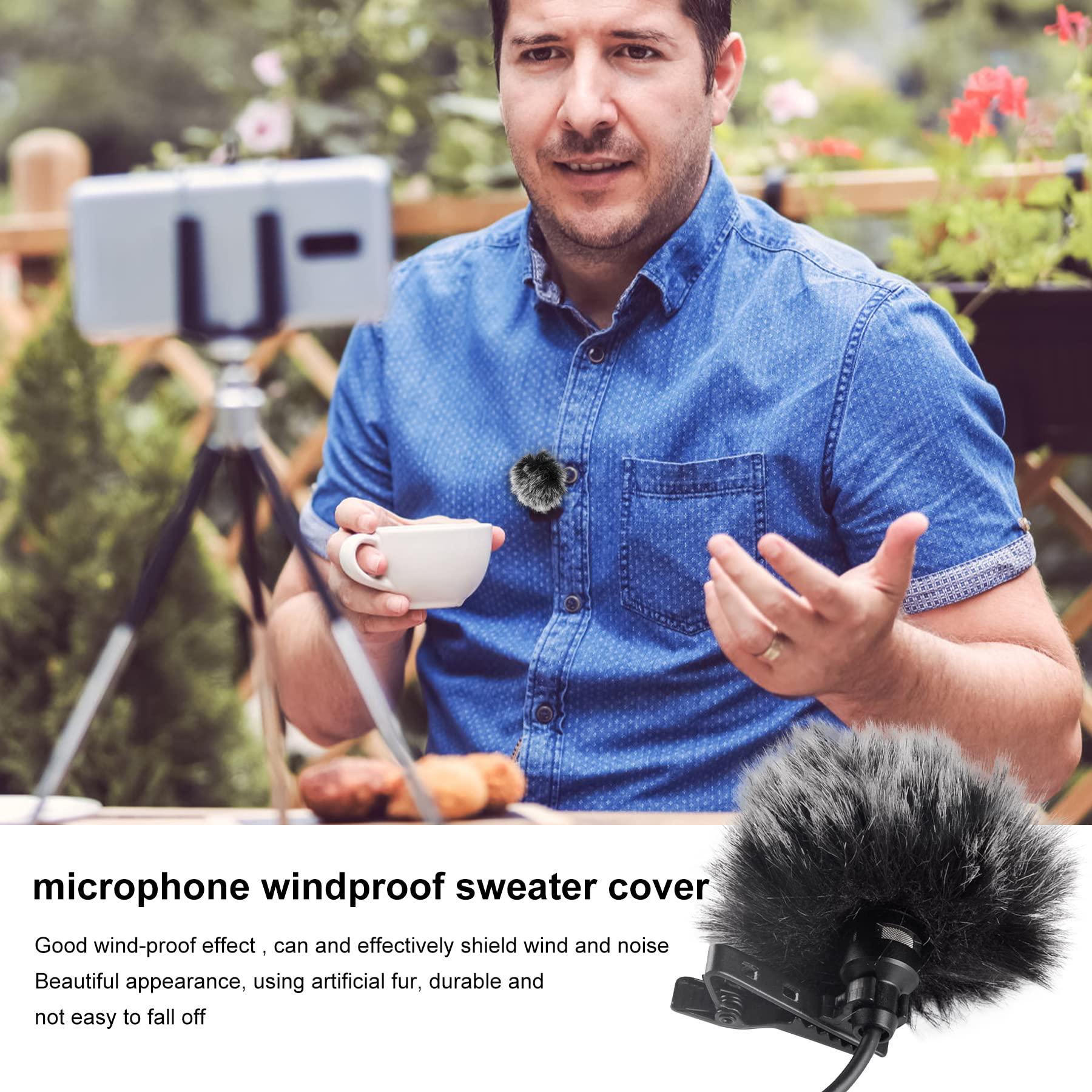 3 mảnh Bảo vệ gió lông cho micro, bảo vệ gió micrô, kính chắn gió micro lông, kính chắn gió micro mini, bảo vệ micro của Lavalier, bảo vệ gió lông, bộ lọc micrô Lavalier