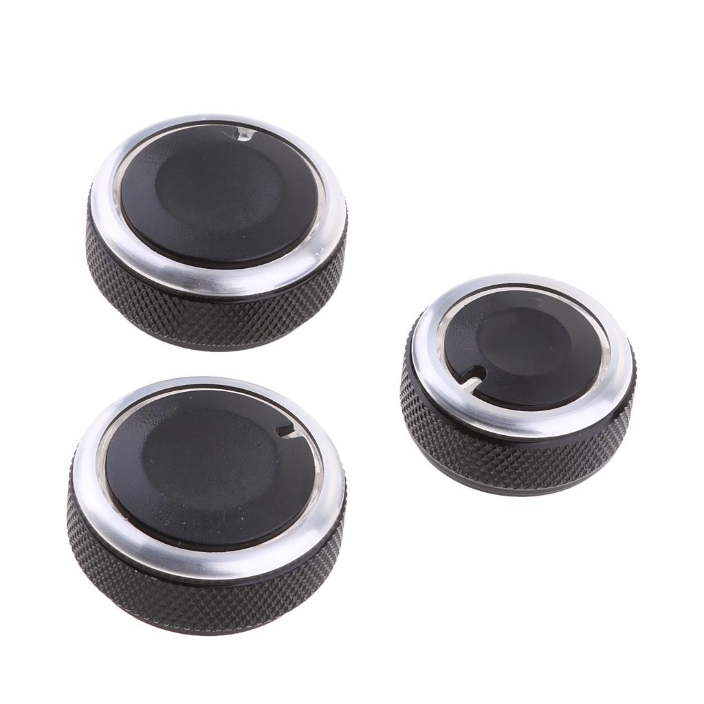 3 Piece Car Air Conditioner A/C Panel Switch Knobs for VW Polo 2002-2013