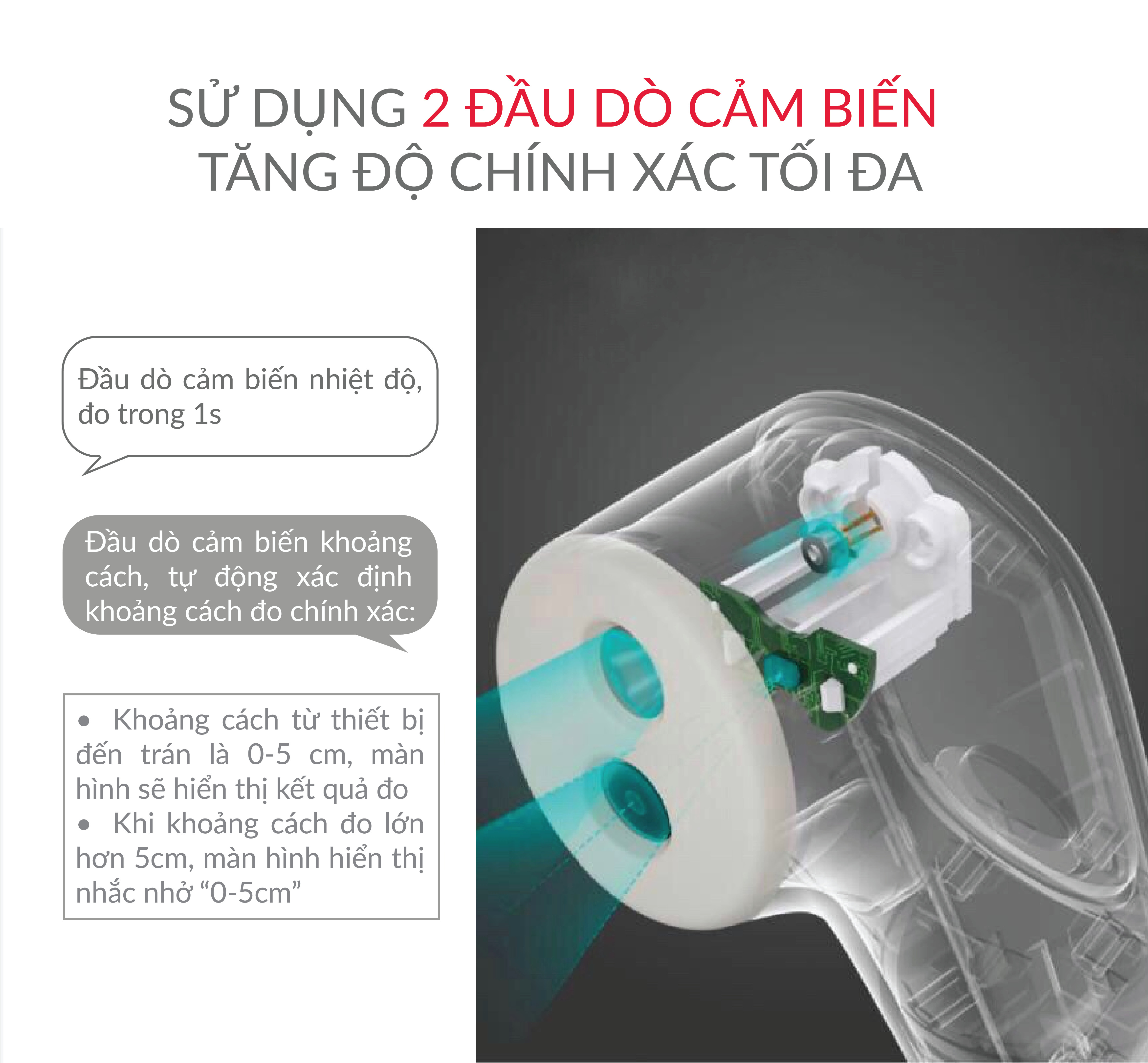 Nhiệt kế điện tử hồng ngoại không tiếp xúc Yuwell YT-1