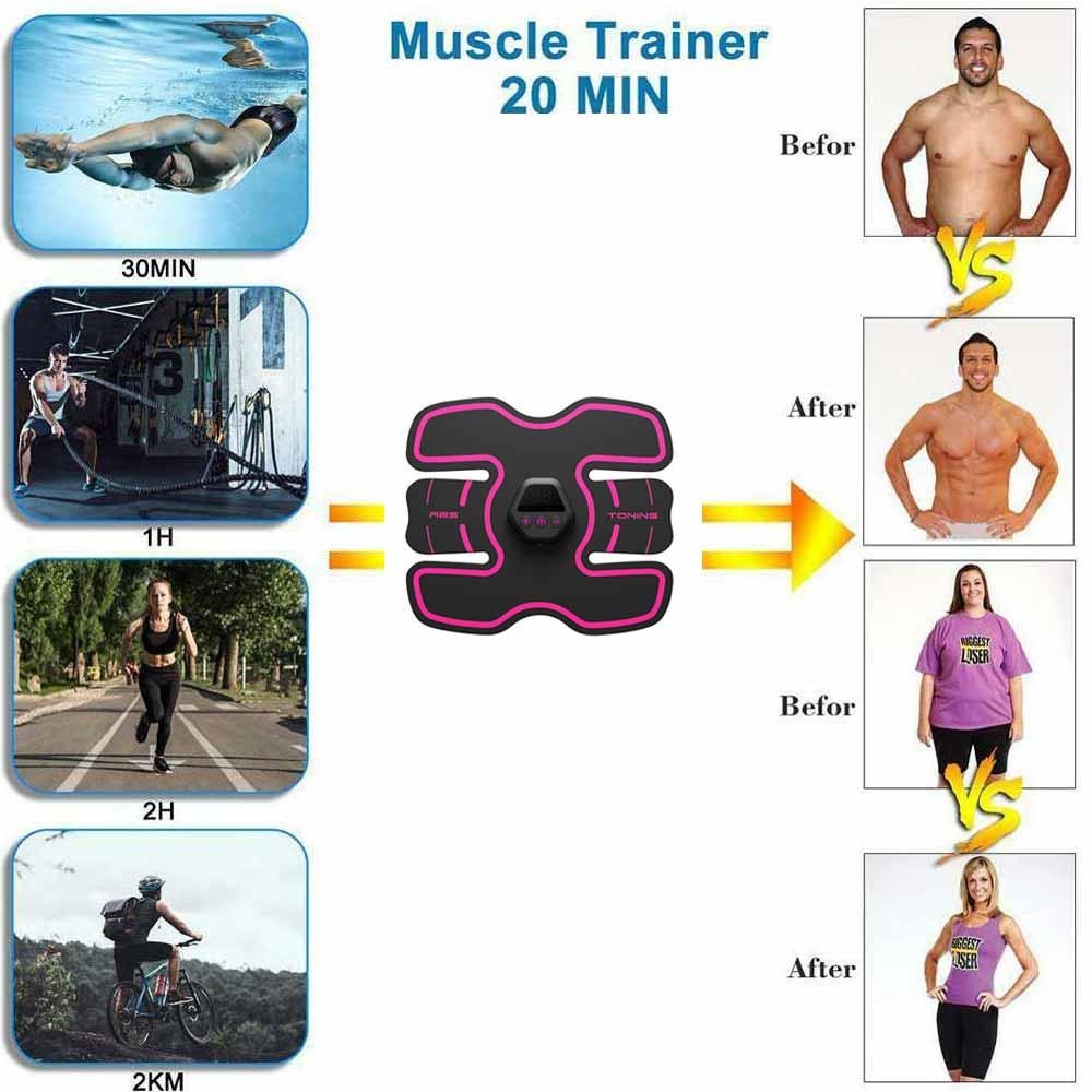 Máy Tập Thể Dục Giảm Béo Vành Đai Sản Phẩm Giảm Cân EMS Electrostimulator ABS Huấn Luyện Tập Cơ Bụng Máy Kích Thích Cho Nam Nữ