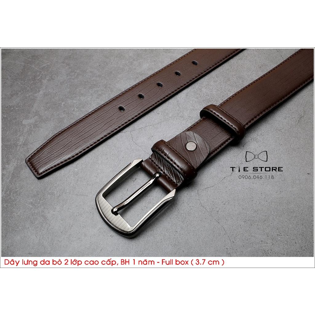 NHIỀU MẪU Thắt Lưng Nam Da bò 2 lớp, dây lưng công sở cao cấp BH 1 năm Full box - Khóa kim 01