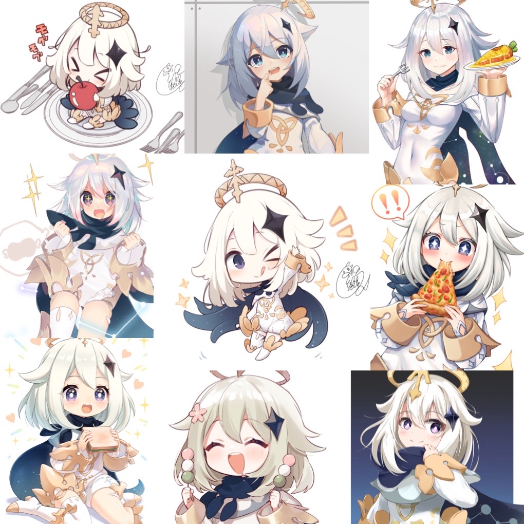 Ảnh Sticker paimon Hololive 30-60 cái khác nhau/ hình dán Hololive paimon