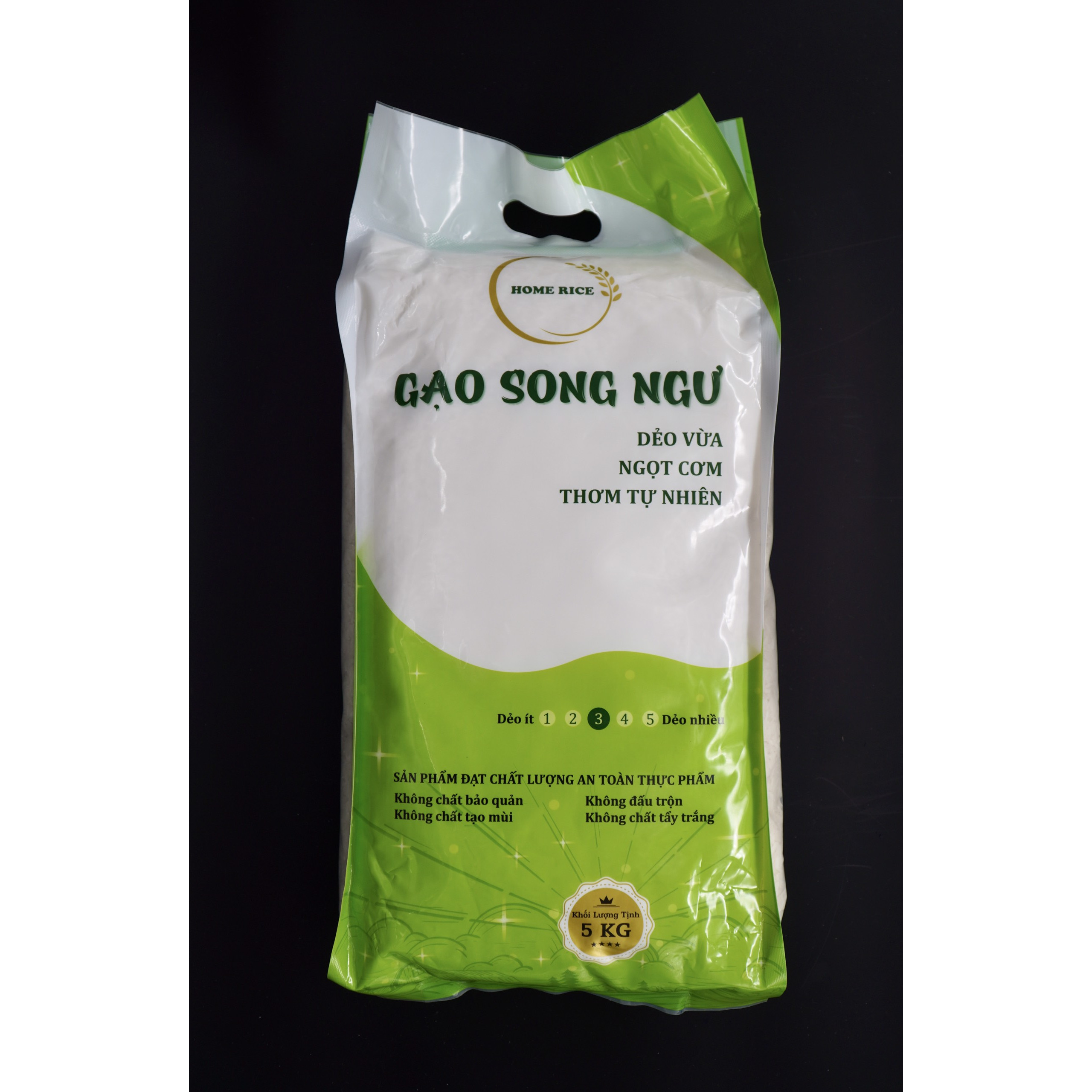 GẠO SONG NGƯ DẺO VỪA - NGỌT CƠM - THƠM TỰ NHIÊN (TÚI 5KG) - GẠO HOME RICE