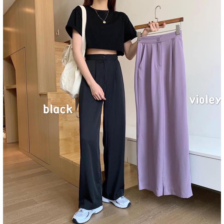 Quần ống rộng nữ quần tây ống xuông chất tuyết mưa culottes xuông dài 100cm 935