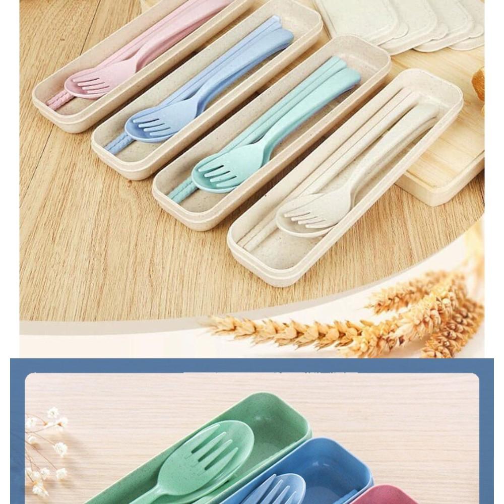 Bộ Thìa Đũa Dĩa Lúa Mạch Du Lịch, Ăn Trưa Văn Phòng