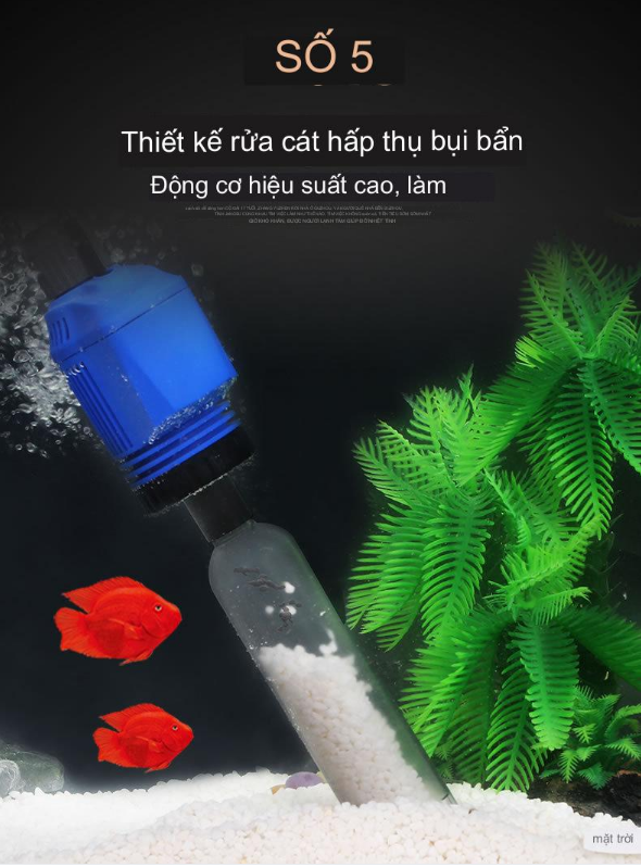 Máy thay nước vệ sinh súc cát rêu cặn bã bám hồ cá EFFORT EXCHANGE HXS-02  220v