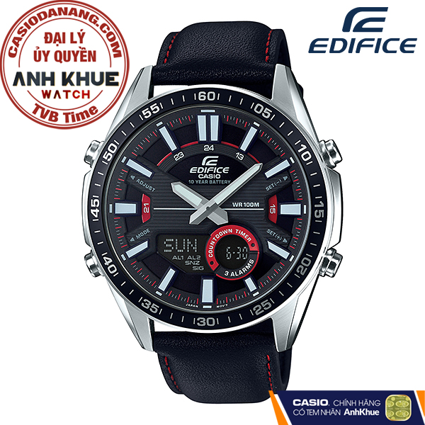 Đồng hồ nam dây da Casio Edifice chính hãng EFV-C100L-1AVDF (46mm)