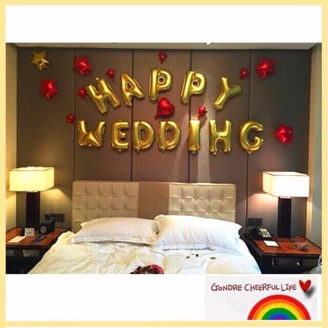 Bộ bóng chữ happy wedding ( Sweet wedding