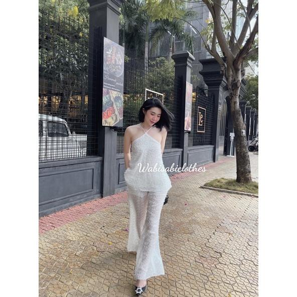 Set yếm lông dài wabisabi N0703