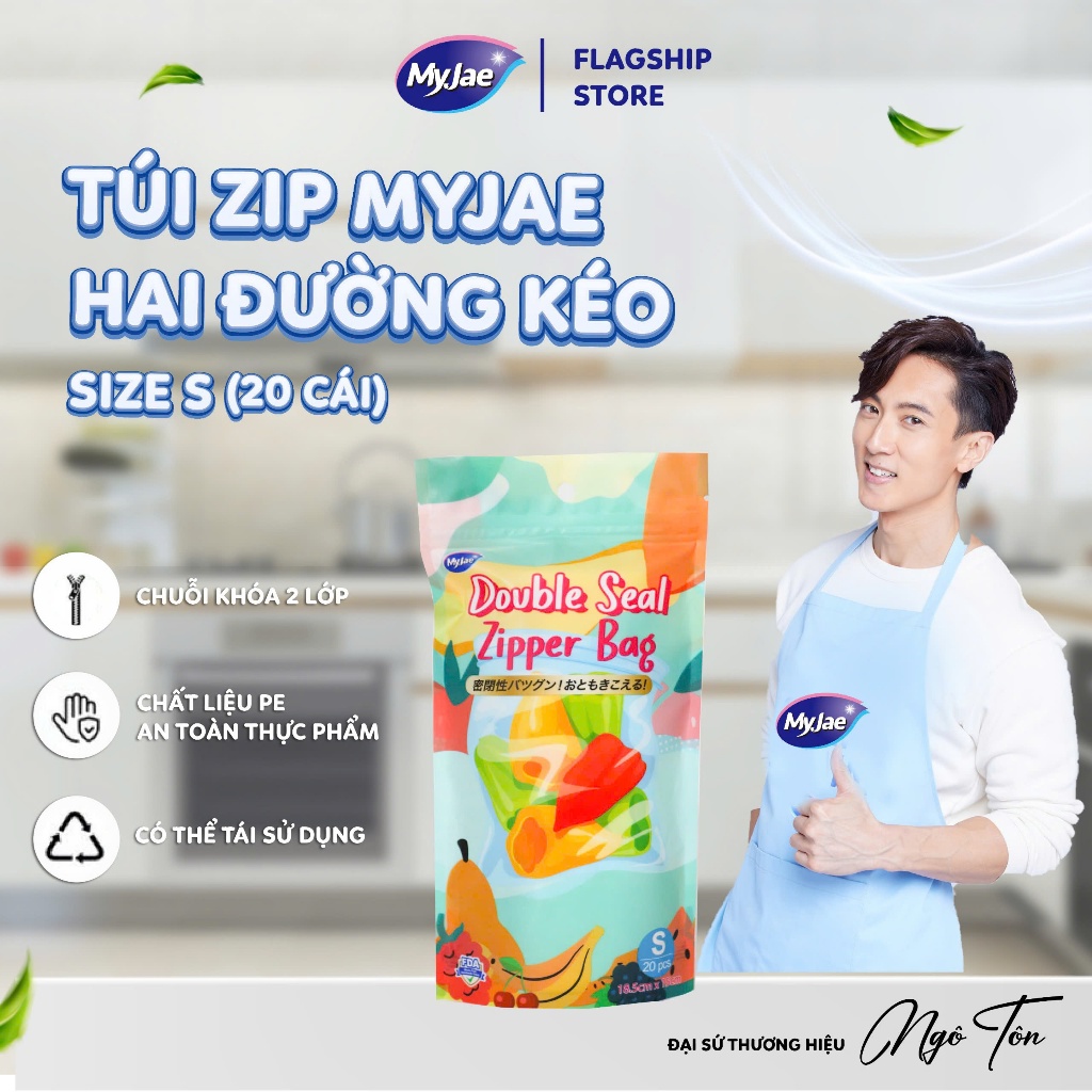 Combo 4 Túi Zip Đựng Thực Phẩm MyJae size S (20 cái)