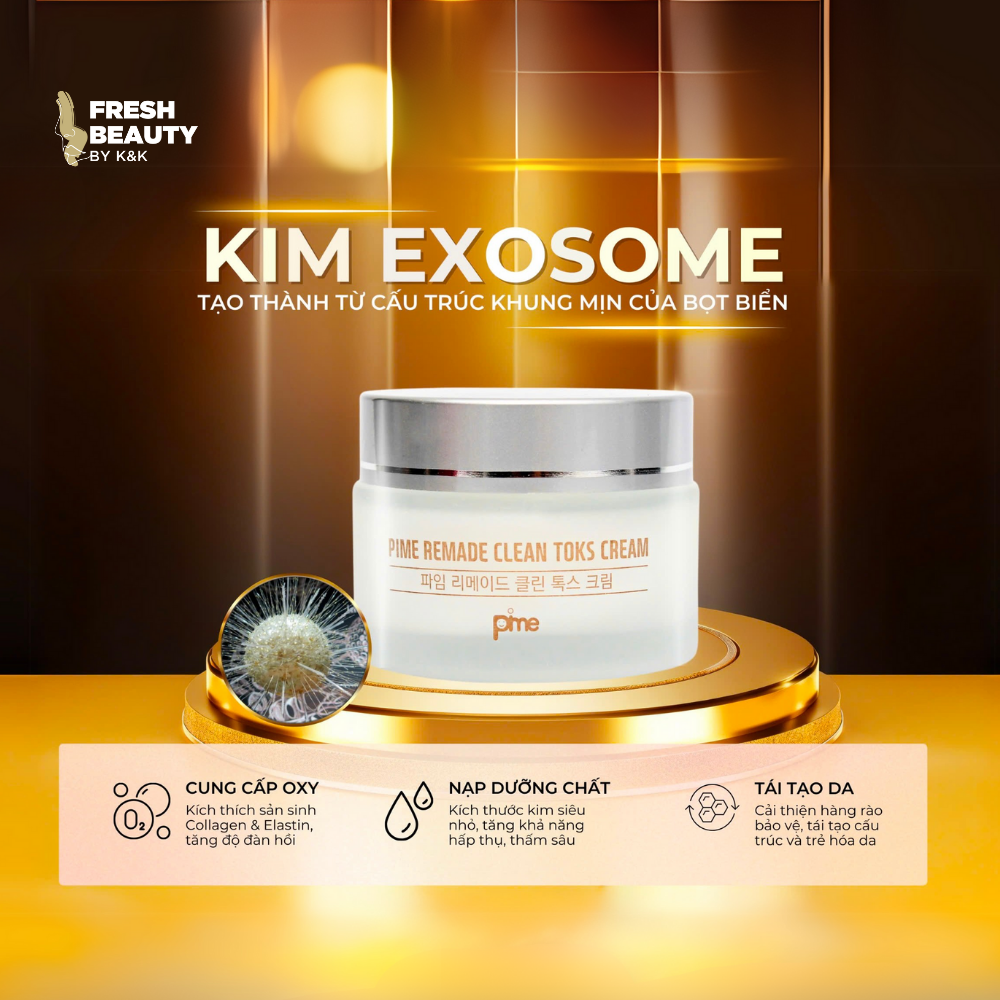 Kem trẻ hóa da Pime Remade Clean Toks Cream, hỗ trợ ngăn lão hóa, phục hồi da, tăng sinh collagen, làm sáng da 50g