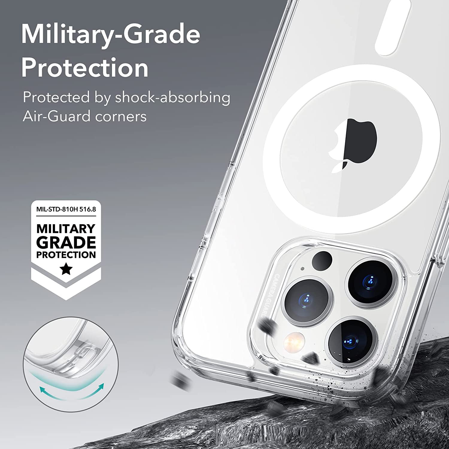Ốp Lưng cho iPhone 14 Pro / iPhone 14 Pro Max ESR Classic Hybrid Case with HaloLock - Hàng Chính Hãng