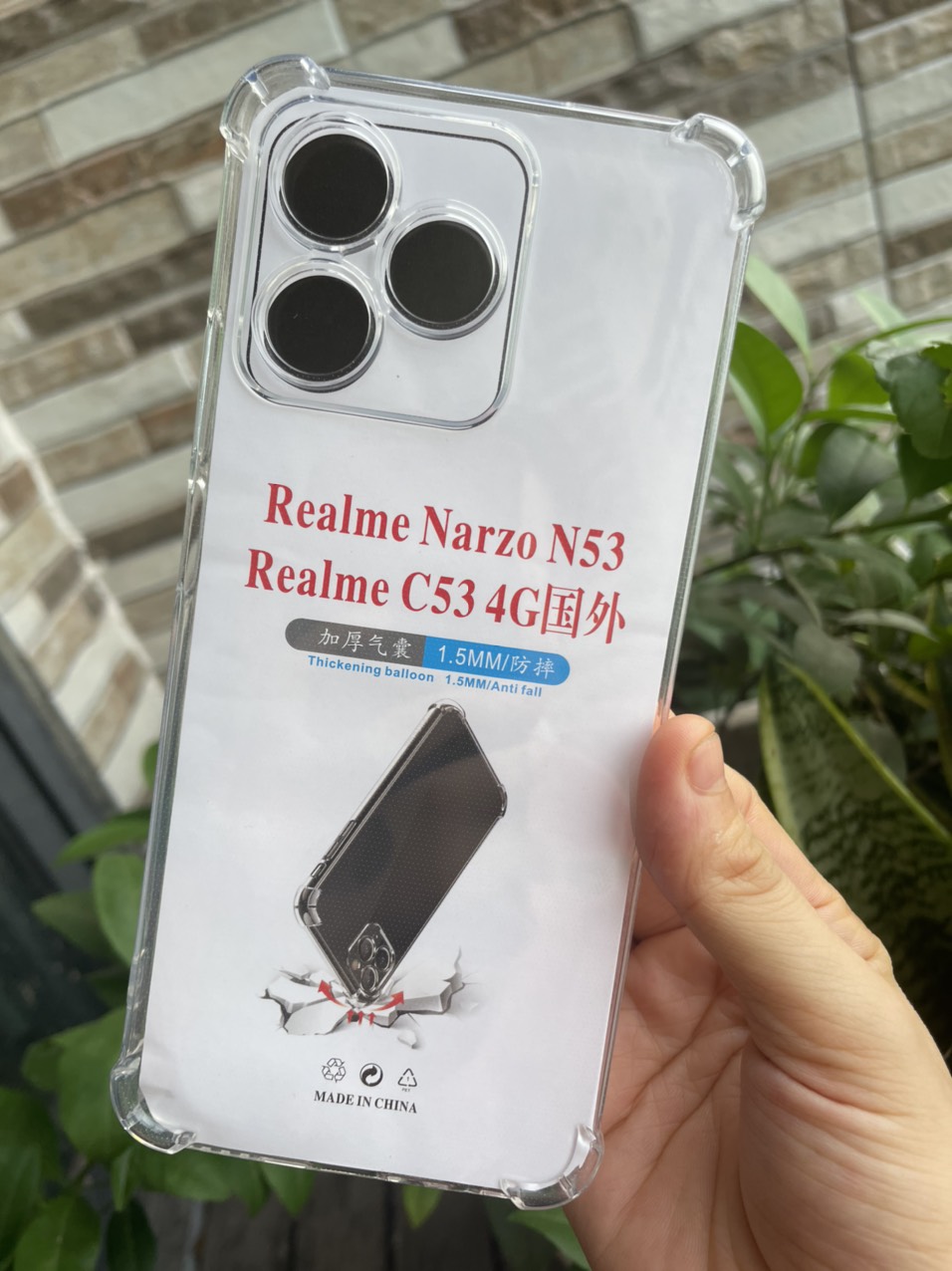 Ốp lưng dẻo cho Realme C53 chống sốc 4 góc trong suốt , bảo vệ Camera