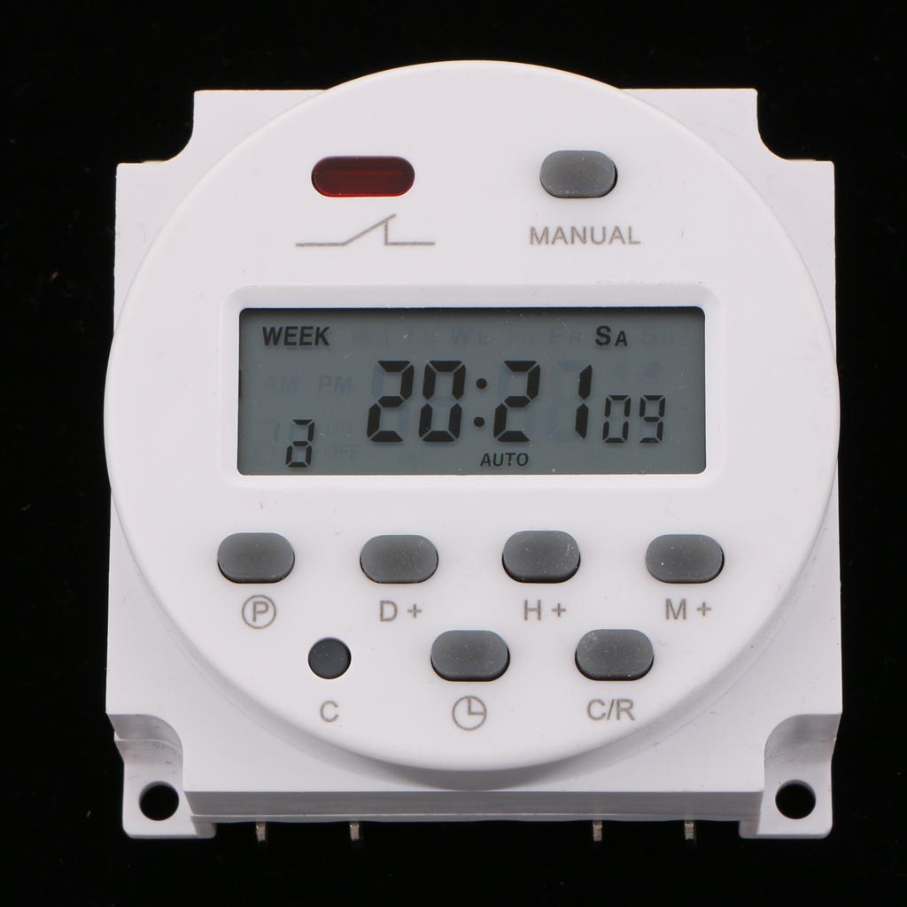 Digital LCD Relay Switch Weekly Programmable Electronic Time Timer 220VAC