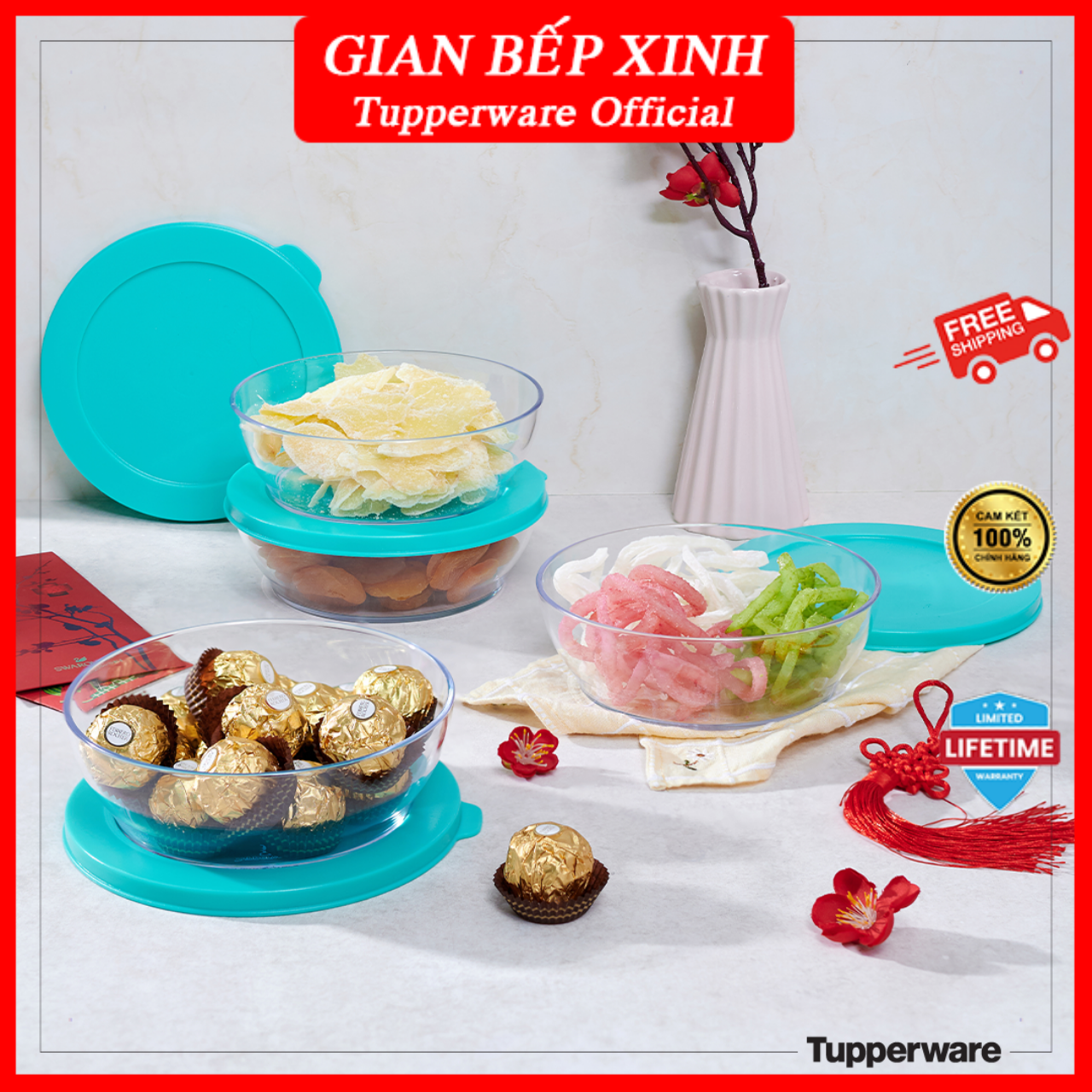 Bộ hộp Clear Bowl 750ml (4 hộp) - Tupperware