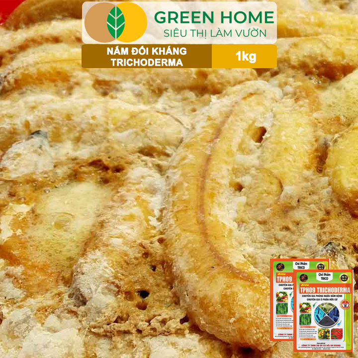 Men Vi Sinh Nấm Trichoderma Greenhome, Bao 1kg, Ủ Phân Hữu Cơ, Ủ Rác,Khử Mùi, Cải Tạo Đất