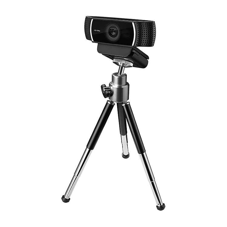 Thiết bị truyền hình ảnh chất lượng cao (Webcam) Logitech C922 Full HD 1080p/30FPS - 720p/60FPS micro kép to rõ, tự động lấy nét và chỉnh sáng HD, phù hợp PC/ Laptop/ Mac - Hàng chính hãng