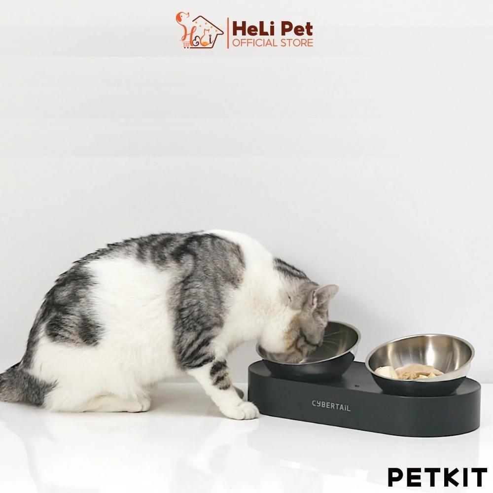 Bát ăn đôi inox chống gù lưng Petkit- HeLiPet