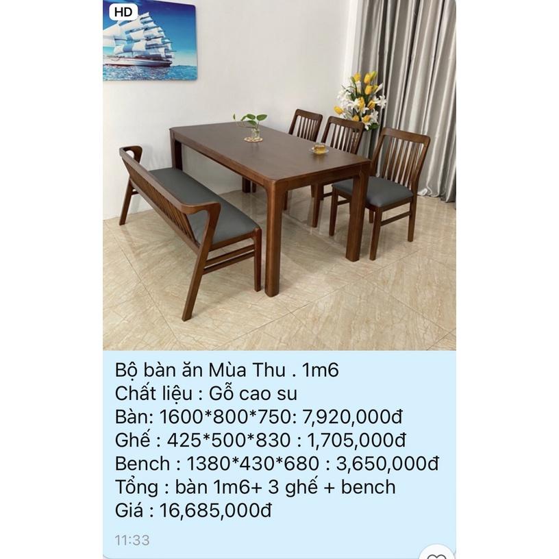 BỘ BÀN ĂN MÙA THU- A3CB16W