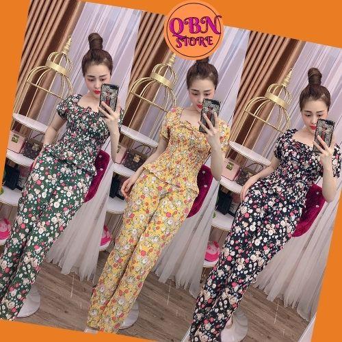 [Freesize 43-60kg]Đồ bộ lụa mặc nhà đồ bộ nữ quần dài mặc nhà đẹp