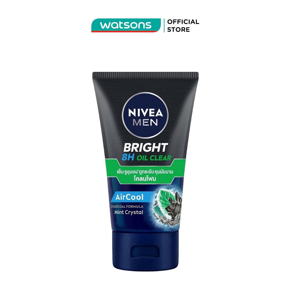 Sữa Rửa Mặt Nivea Men Bùn Khoáng Sạch Nhờn Mát Lạnh Bright 8H Oil Clear 100g