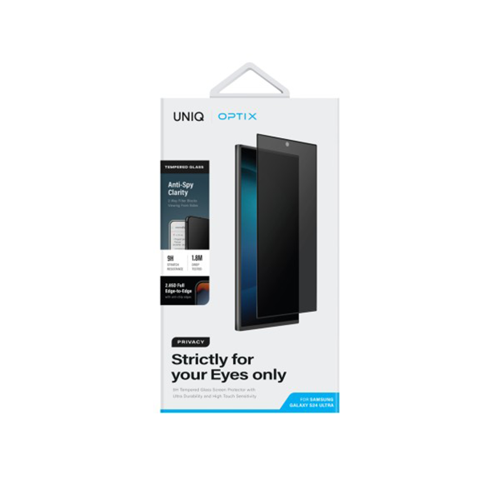 Kính Cường Lực Chống Nhìn Trộm Kèm Khung Dán Cho Samsung Galaxy S25 Ultra, UNIQ OPTIX PRIVACY_ Hàng Chính Hãng