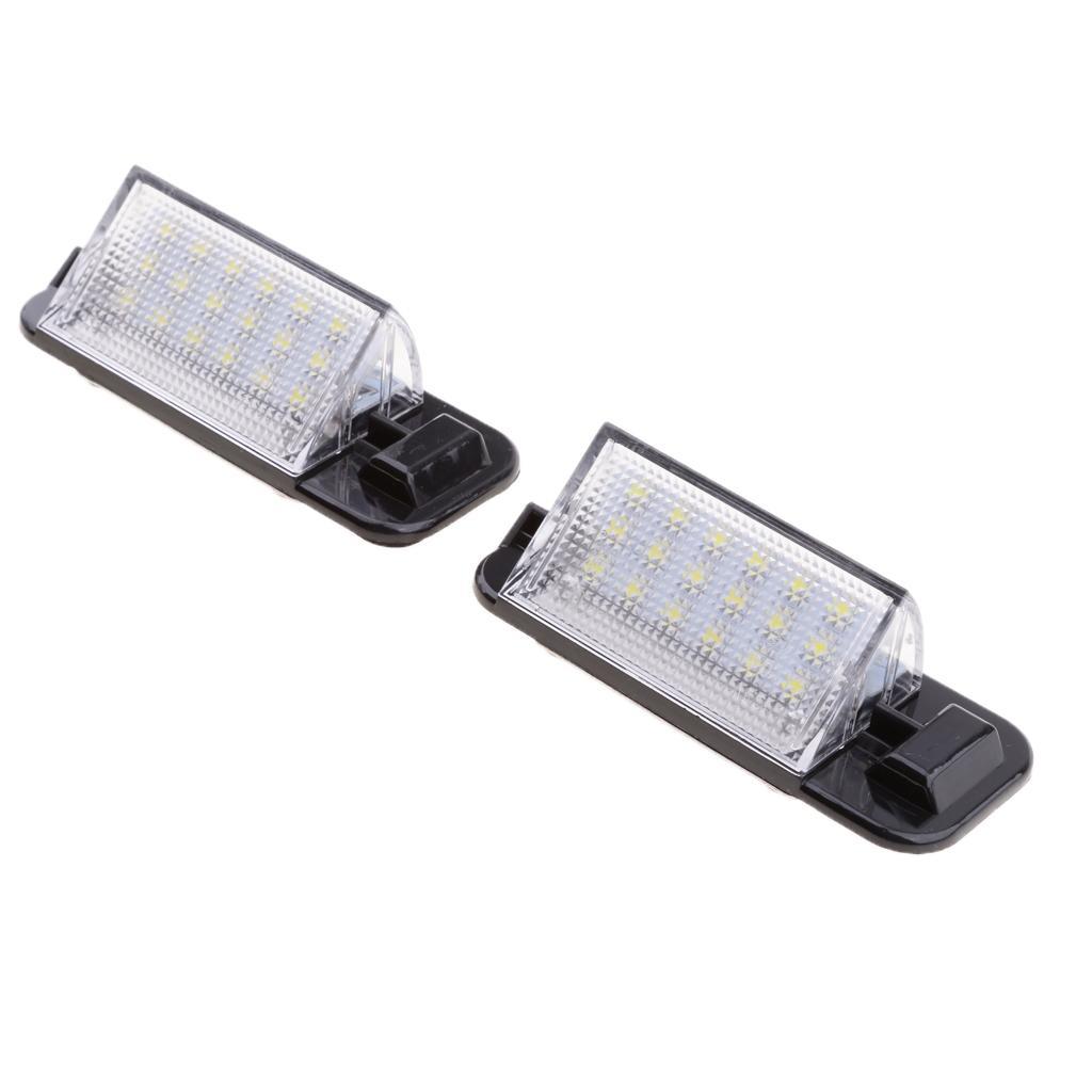 2 Pieces Number License Plate LED Light Lamp For Audi VW Jetta MK6