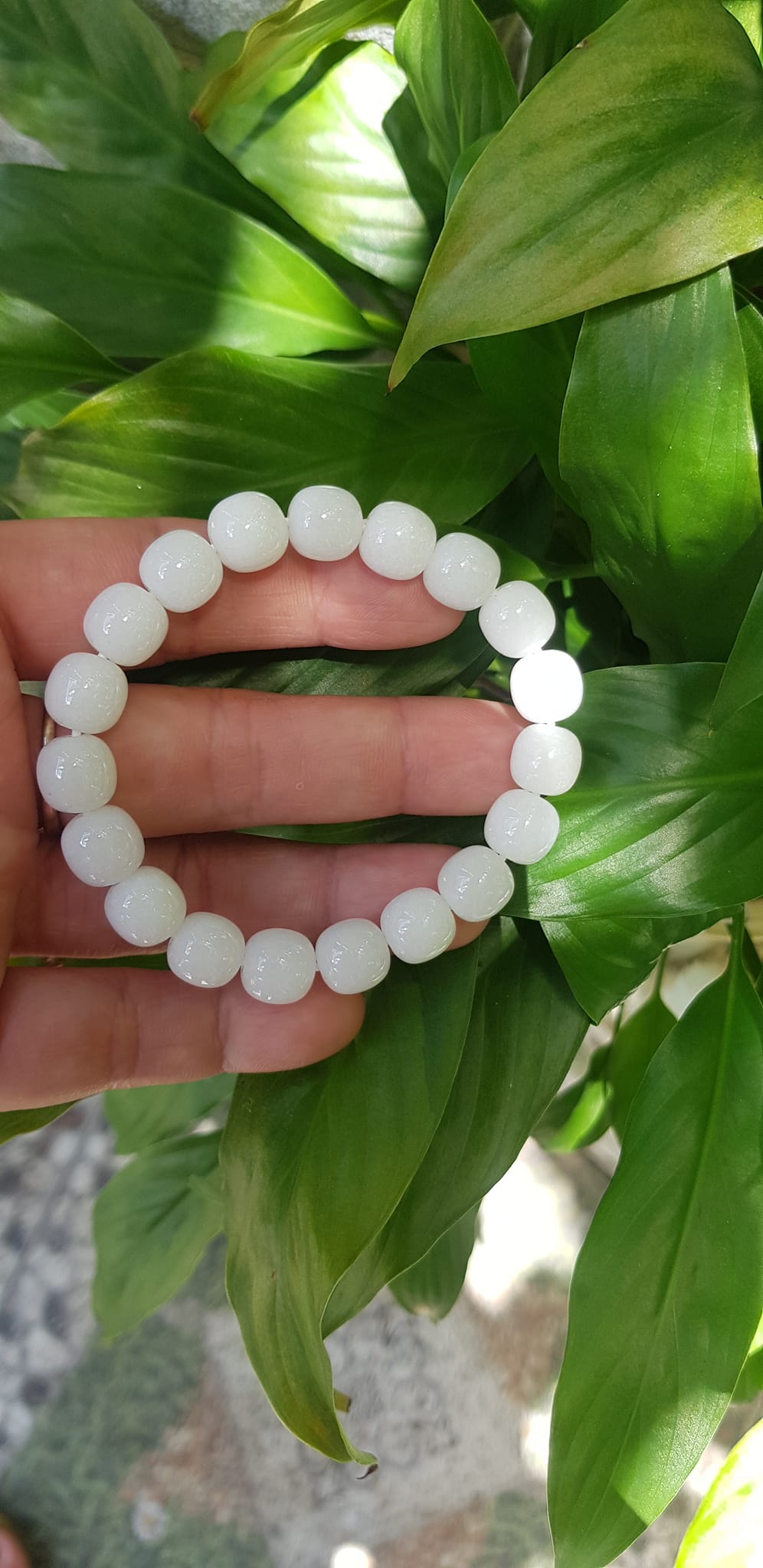 Vòng Tay Nữ Đá Ngọc Hoà Điền TRẮNG bầu Tự Nhiên Size 9li5 đẹp Màu Trắng sáng Nữ mệnh Kim Thủy Mang năng lượng tích cực may mắn tài lộc tốt công việc đeo đẹp xinh tay ạ