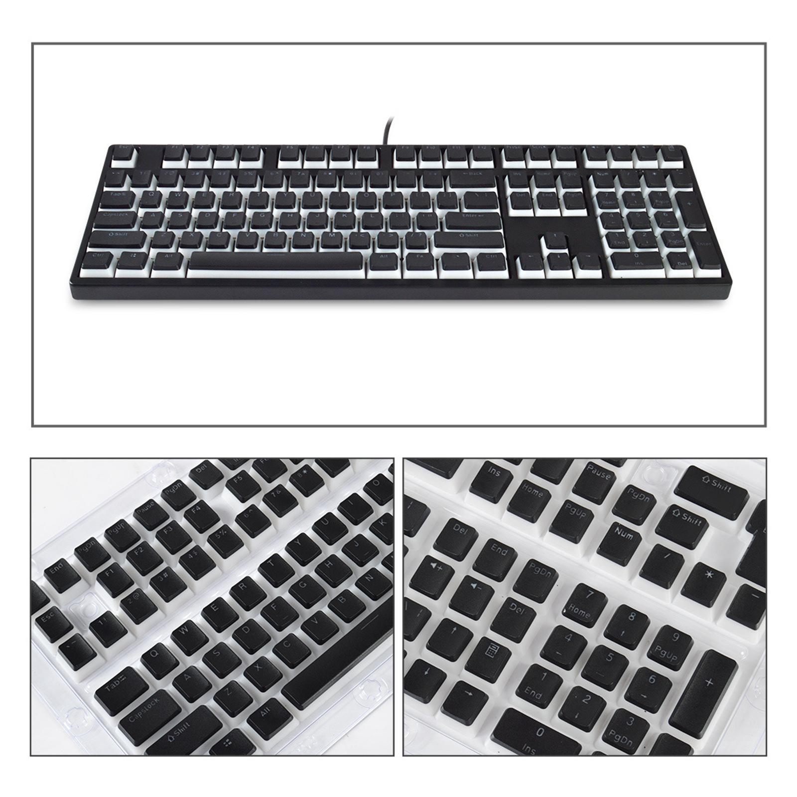 Pudding Keycaps Full 108 Key Set Double Shot PBT Keycap Set for Mechanical Keyboards