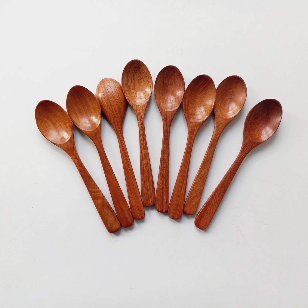 Muỗng,Thìa Gỗ Trắc Cỡ 18 cm Ăn Cơm, Soup, Chè, Chụp Ảnh Trang Trí