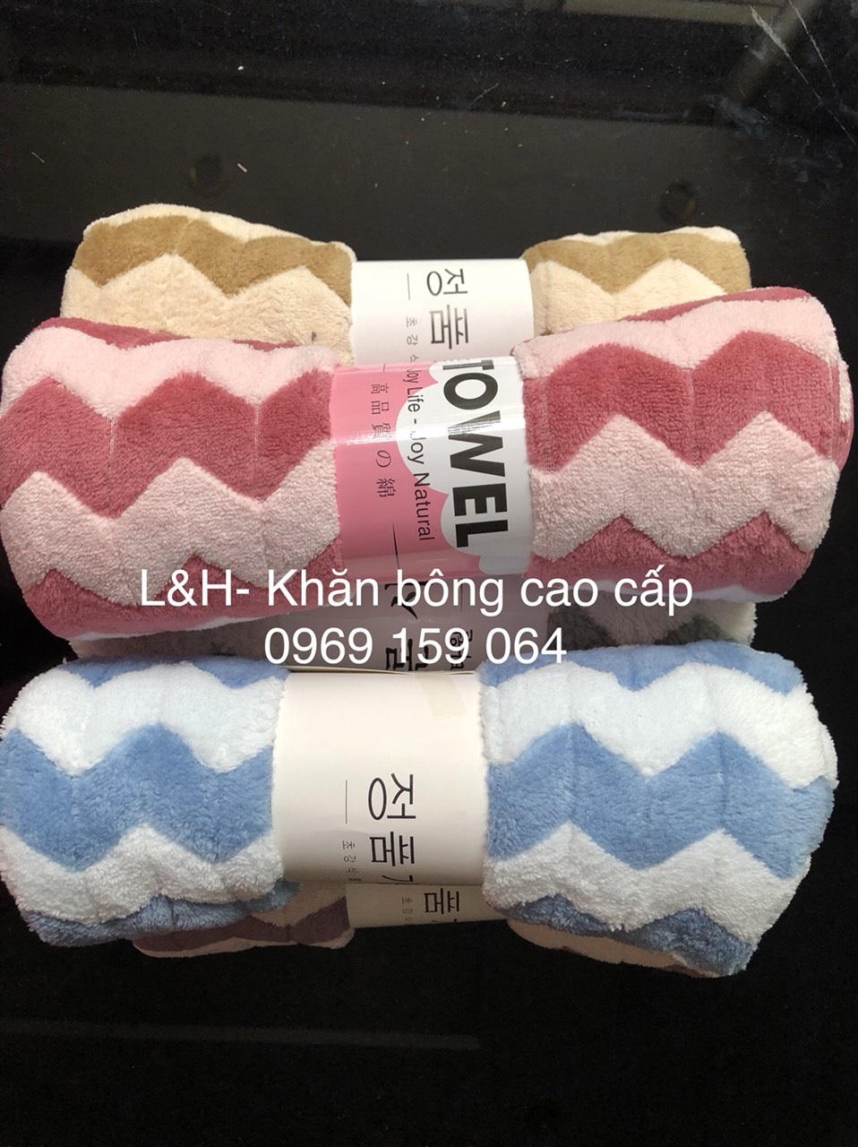 Combo 4 khăn tắm lau đầu Lông cừu, KT 35x75