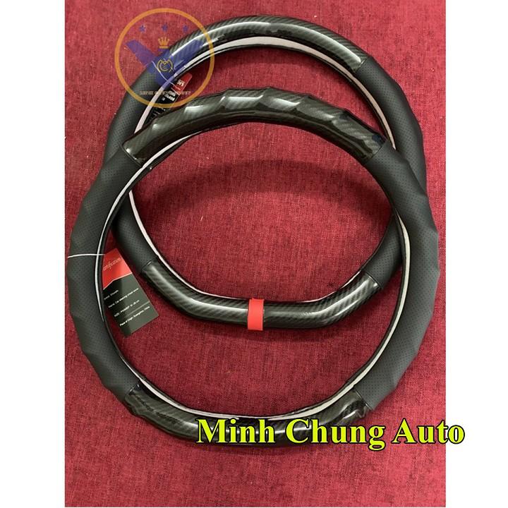 Bọc vô lăng ô tô da cacbon 'Dcut phiên bản Sport