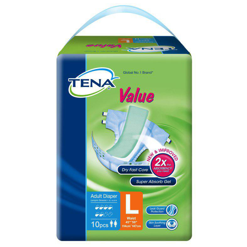 Tã Dán Người Lớn Tena Value L10 (10 Miếng)