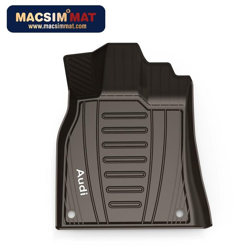 Thảm lót sàn xe ô tô Audi A3 2021 Nhãn hiệu Macsim 3W chất liệu nhựa TPE đúc khuôn cao cấp - màu đen