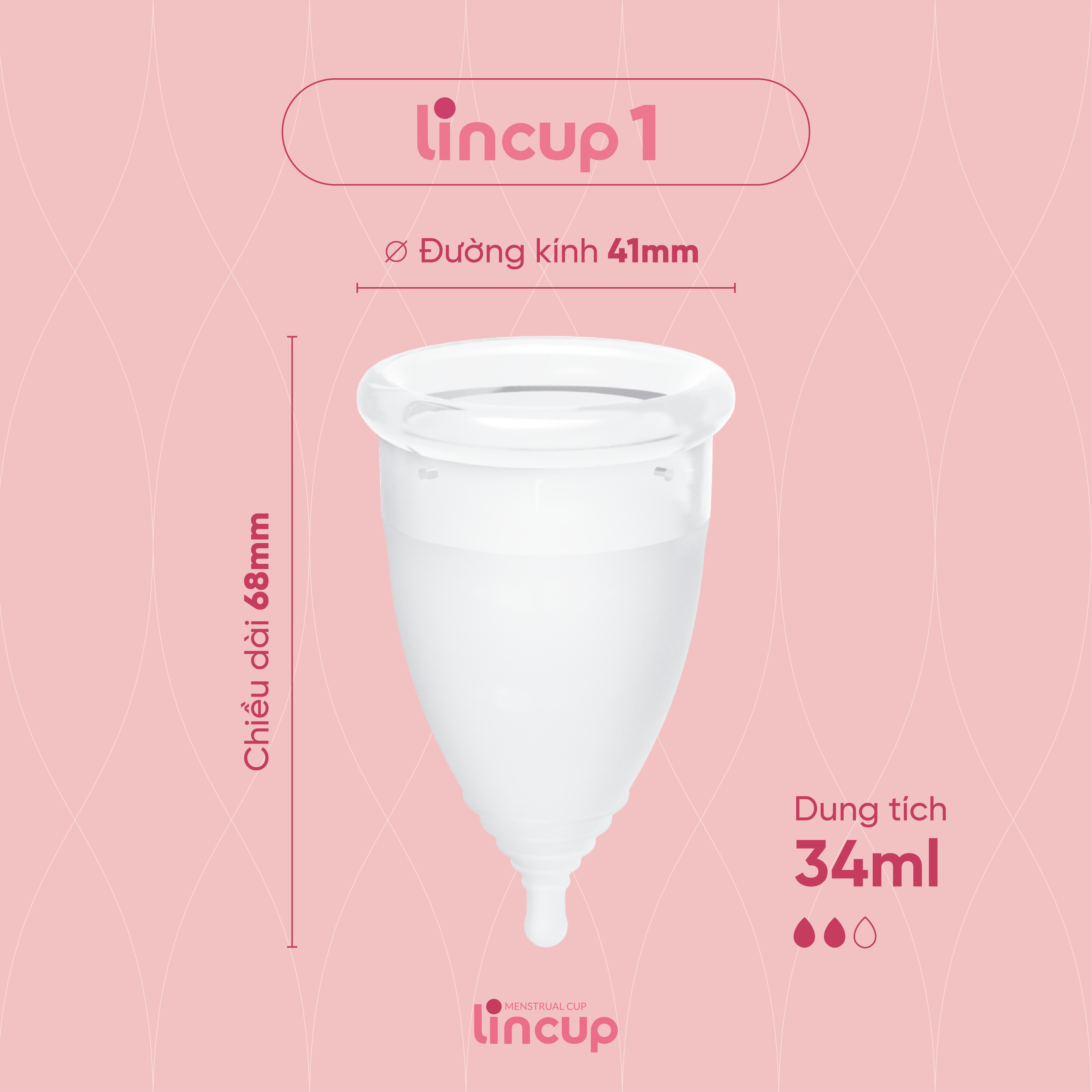 Hình ảnh Bộ sản phẩm cốc nguyệt san Lincup (34ml)