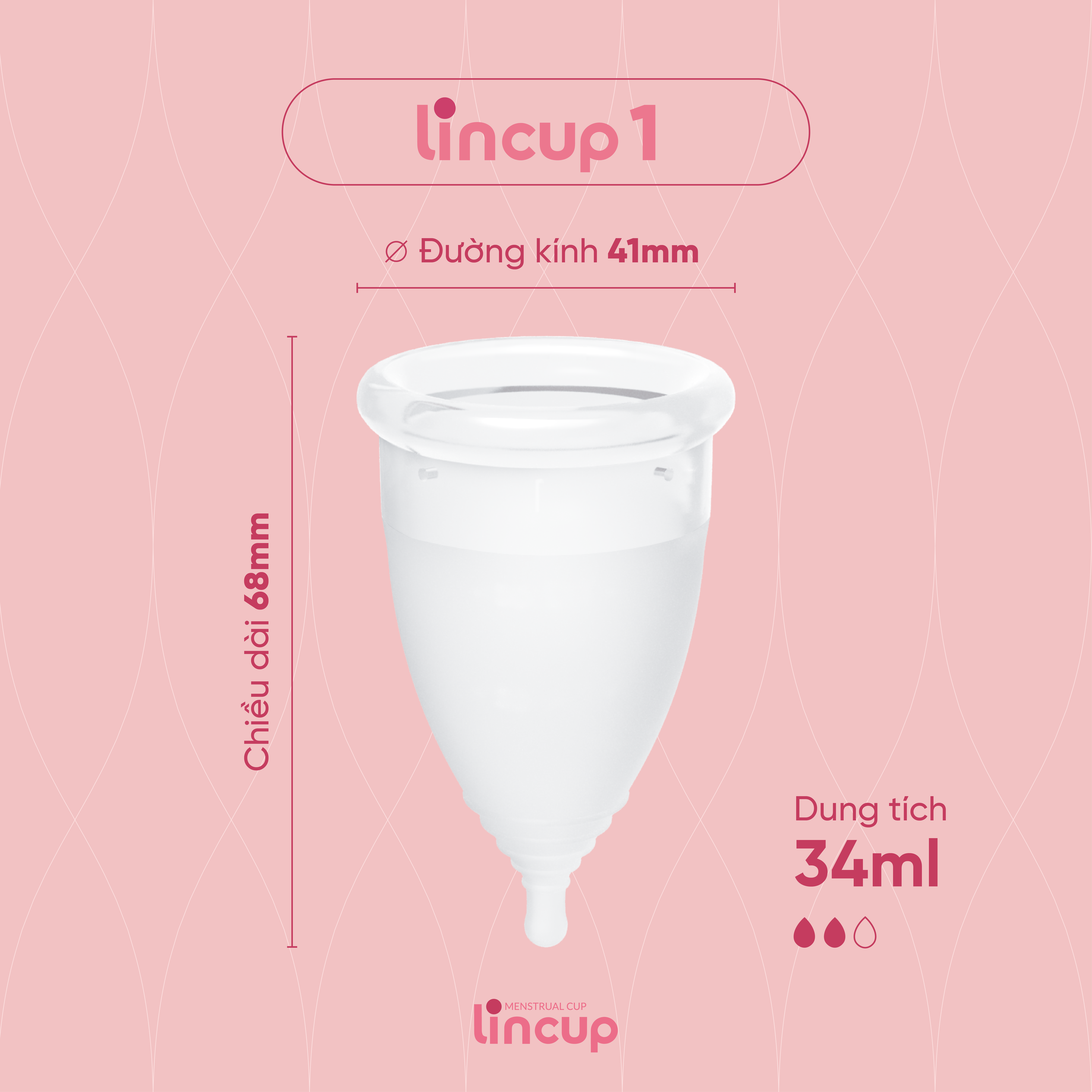Hình ảnh Combo cốc nguyệt san Lincup size 25ml/34ml/40ml và bộ 4 sản phẩm thiết yếu hỗ trợ dùng cốc nguyệt san