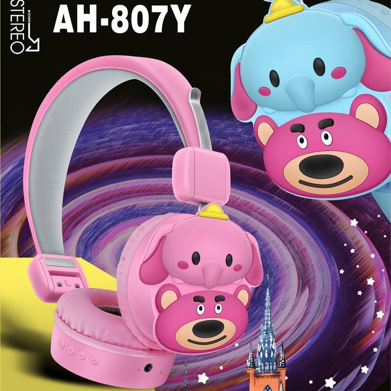 Tai Nghe Bluetooth Không Dây Hình Hoạt Hình Disney Dễ Thương Kèm Micro HD Làm Quà Tặng Cho Trẻ Em